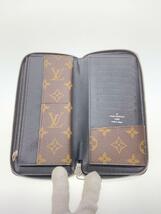 LOUIS VUITTON◆ジッピー・ウォレット・ヴェルティカル_モノグラム・マカサー_BRW/PVC/BRW/レディース_画像4