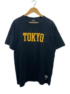 STUSSY◆Tシャツ/XL/コットン/BLK/無地