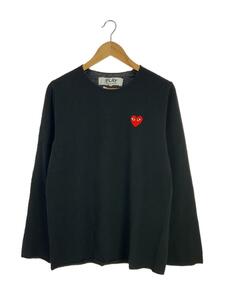 PLAY COMME des GARCONS◆セーター(厚手)/M/コットン/BLK/AZ-N068