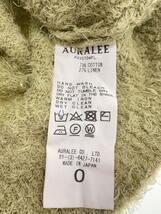 AURALEE◆2SS/COTTON LINEN CUT SHAGGY KNIT TE/-/コットン/GRN/無地/A2_画像4