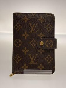 LOUIS VUITTON◆ポルト・パピエ・ジップ_モノグラム・キャンバス_BRW/PVC/BRW/レディース