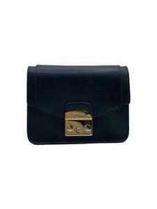 FURLA◆ショルダーバッグ/レザー/BLK