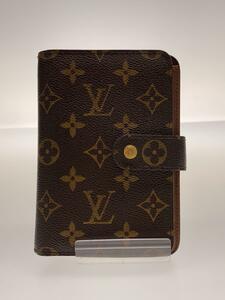 LOUIS VUITTON◆ポルト・パピエ・ジップ_モノグラム・キャンバス_BRW/PVC/BRW/レディース