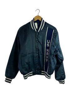 US.NAVY◆スタジャン/L/ナイロン/NVY/80S/SWINGSTER