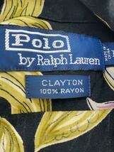 POLO RALPH LAUREN◆アロハシャツ/L/レーヨン/BLK/花柄_画像5