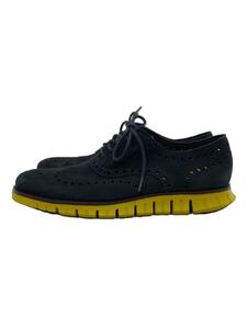 COLE HAAN◆ZEROGRAND/ウイングチップ/ローカットスニーカー/US9.5/BLK/スウェード/C13473