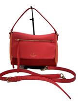 kate spade new york◆ショルダーバッグ/牛革/ORN×RED/無地/2WAY/ハンドバック/_画像1