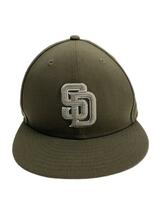 NEW ERA◆キャップ/MLB/SAN DIEGO PADRES/7 3/8/ポリエステル/KHK/メンズ_画像1