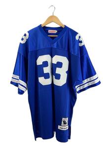 mitchell&ness◆90s/dorsett/Tシャツ/-/ポリエステル/BLU