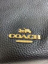 COACH◆ショルダーバッグ/レザー/BLK/無地_画像5