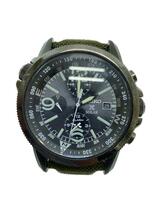 SEIKO◆ソーラー腕時計/アナログ/-/BLK/KHK/V172-0AL0/尾錠欠品_画像1