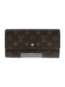 LOUIS VUITTON◆1)ポシェット・ポルト・モネ・クレディ_モノグラム・キャンバス_BRW/-/BRW/総柄/レディース