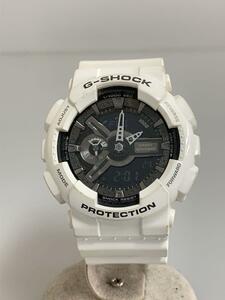 CASIO◆クォーツ腕時計・G-SHOCK/デジアナ/WHT