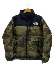 THE NORTH FACE◆NOVELTY NUPTSE JACKET_ノベルティーヌプシジャケット/M/ナイロン/KHK/カモフラ