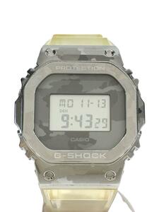 CASIO◆クォーツ腕時計_G-SHOCK/デジタル/ラバー/SLV/CLR//