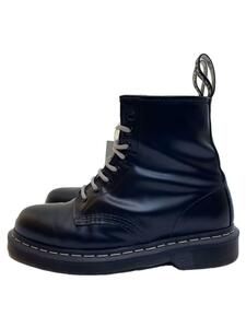 Dr.Martens◆8gホール レースアップブーツ/ホワイトステッチ/UK6/BLK/レザー//