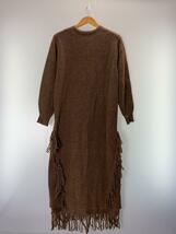 AMERI◆OVER FRINGE KNIT DRESS/オーバーフリンジニットワンピース/FREE/0282530810//_画像2