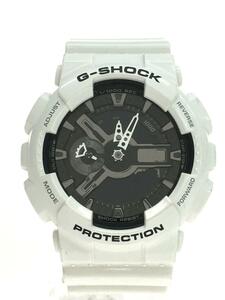 CASIO◆クォーツ腕時計・G-SHOCK/デジアナ/ブラック/ホワイト/GA-110GW-7AJF/2013//