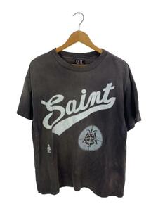 SAINT MICHAEL◆21AW/FUCUS S/S T-SHIRT/L/コットン/GRY/プリント/SM-A21-0000-002//