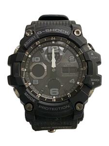 CASIO◆ソーラー腕時計・G-SHOCK/デジアナ/BLK//