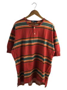 POLO RALPH LAUREN◆ポロラルフローレン/ヘンリーネックカットソー/XL/コットン/マルチカラー/ボーダー//