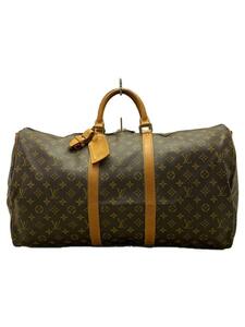 LOUIS VUITTON◆ルイヴィトン キーポル50_モノグラム・キャンバス_BRW/PVC/BRW//