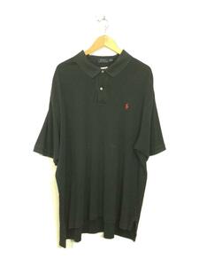 POLO RALPH LAUREN◆ポロシャツ/-/コットン/BLK/無地//