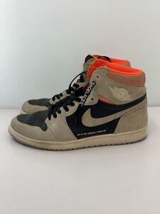 NIKE◆AIR JORDAN 1 RETRO HIGH OG/エアジョーダン1レトロハイ/ブラック/29cm/GRY//