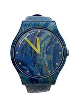 SWATCH◆クォーツ腕時計/アナログ/マルチカラー/インディゴ/プラスチック/SUOZ335_画像1