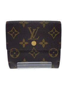 LOUIS VUITTON◆ポルト・モネ・ビエ・カルト・クレディ_モノグラム・キャンバス_BRW/PVC/BRW/レディース