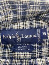 RALPH LAUREN◆長袖シャツ/M/コットン/BLU/チェック_画像3