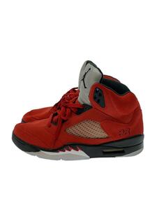 NIKE◆AIR JORDAN 5 RETRO_エア ジョーダン 5 レトロ/27cm/RED/スウェード