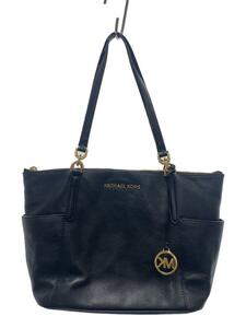 MICHAEL KORS◆トートバッグ/レザー/BLK