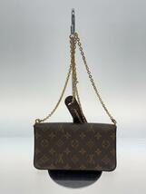 LOUIS VUITTON◆ショルダーバッグ/レザー/BRW/総柄/M81896/ポシェットフェリシー_画像3