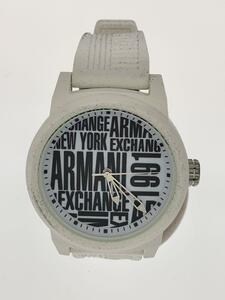 ARMANI EXCHANGE◆クォーツ腕時計/アナログ/ラバー/WHT/WHT/AX1442