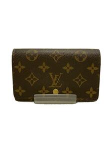 LOUIS VUITTON◆ポルト・モネ・ビエ・トレゾール_モノグラム・キャンバス_BRW/PVC/BRW/総柄/レディース