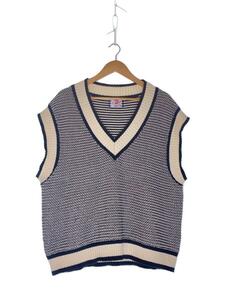 SON OF THE CHEESE◆21SS/BIG VEST/ニットベスト(厚手)/S/コットン/BLK/SC2110-KN03