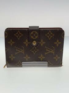 LOUIS VUITTON◆ポルト・パピエ・ジップ_モノグラム・キャンバス_BRW/PVC/BRW/総柄/レディース