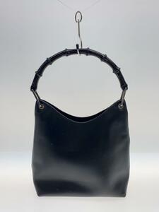 GUCCI◆トートバッグ/レザー/BLK