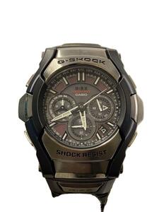 CASIO◆ソーラー腕時計・G-SHOCK/アナログ/ラバー/BLK/BLK