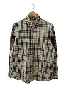 BURBERRY◆ティッシュ期/21AW/TAYNTAN/レターグラフィック/パイル地パッチ/8042350//ボタンダウン/ノバチェック