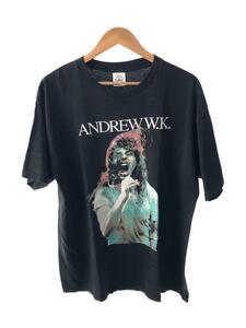 DELTA◆90s-/ANDREW W.K/Tシャツ/L/コットン/BLK//