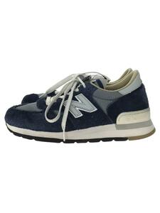 NEW BALANCE◆990V1/Carhartt WIP//ローカットスニーカー/26.5cm/BLU/スウェード/M990CH1//