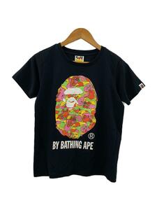 A BATHING APE◆Tシャツ/S/コットン/BLK/プリント/001TEG302508X//