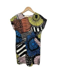 marimekko◆半袖ワンピース/36/コットン/BLK/52531-42065//