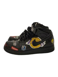 NIKE◆AIR FORCE 1 MID 07 / SUPREME/エアフォースミッドシュプリーム/ブラック/28.5cm///