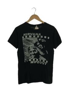 NIRVANA/WIPEOUT/90s/Tシャツ/M/コットン/ブラック/バンドT/VINTAGE//半袖 バンドTシャツ ニルバーナ ワイプアウト//