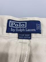 POLO RALPH LAUREN◆ショートパンツ/-/コットン/CRM/無地//_画像4