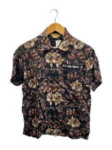 AVIREX◆21SS/ALOHA SHIRT USAFA/M/レーヨン/ブラック/総柄/6115119//