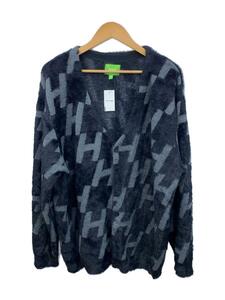 HUF◆カーディガン(厚手)/XXL/ナイロン/BLK/総柄/0548-24-1250//